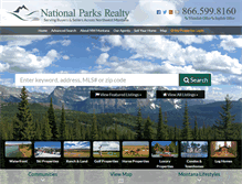 Tablet Screenshot of nationalparksrealty.com